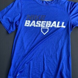 Nike Dri Fit Baseball Blue T Shirt Mens Large